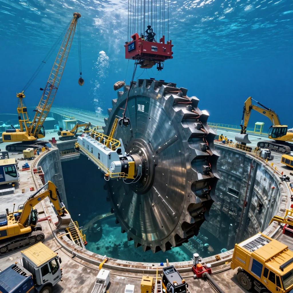 世界最长海底公路隧道刀盘成功吊装-纤复智造机械有限公司(图1)