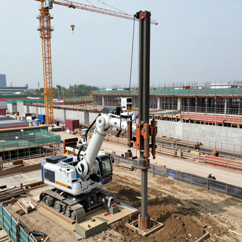 建筑机器人推动新基建？太阳能打桩应用提升效率与安全性-纤复智造机械有限公司(图1)