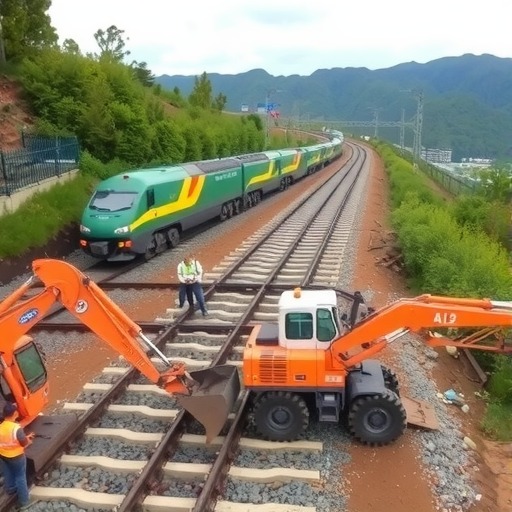 广西自主投资建设的首条时速350公里高铁全线开始铺轨(图1)