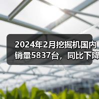2024年2月挖掘机国内销量5837台,同比下降49.2%(图2) 2024年2月挖掘机国内销量5837台,同比下降49.2%(图2)