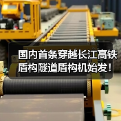 国内首条穿越长江高铁盾构隧道盾构机始发！（图1）