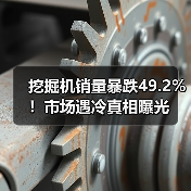 挖掘机销量暴跌49.2%!市场遇冷真相曝光(图1) 挖掘机销量暴跌49.2%!市场遇冷真相曝光(图1)