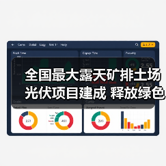 全国最大露天矿排土场光伏项目建成 释放绿色转型新动能（图1）
