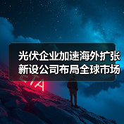 光伏企业加速海外扩张 新设公司布局全球市场(图1) 光伏企业加速海外扩张 新设公司布局全球市场(图1)