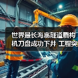 世界最长海底隧道盾构机刀盘成功下井 工程突破再进一步(图3) 世界最长海底隧道盾构机刀盘成功下井 工程突破再进一步(图3)