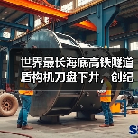 世界最长海底高铁隧道盾构机刀盘下井,创纪录!(图1) 世界最长海底高铁隧道盾构机刀盘下井,创纪录!(图1)