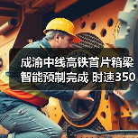 成渝中线高铁首片箱梁智能预制完成 时速350公里建设提速（图1）