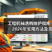 工程机械选购维护指南:2026年实用方法及常见问题解析(图1) 工程机械选购维护指南:2026年实用方法及常见问题解析(图1)