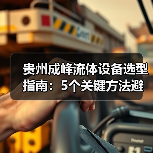 贵州成峰流体设备选型指南：5个关键方法避免选错