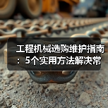 工程机械选购维护指南：5个实用方法解决常见问题